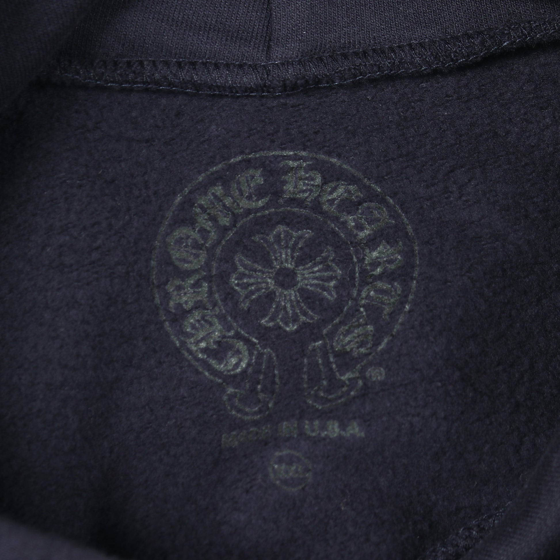 CHロゴ アームロゴ プルオーバーパーカー コットン ネイビー クロムハーツ トップス Chrome Hearts
