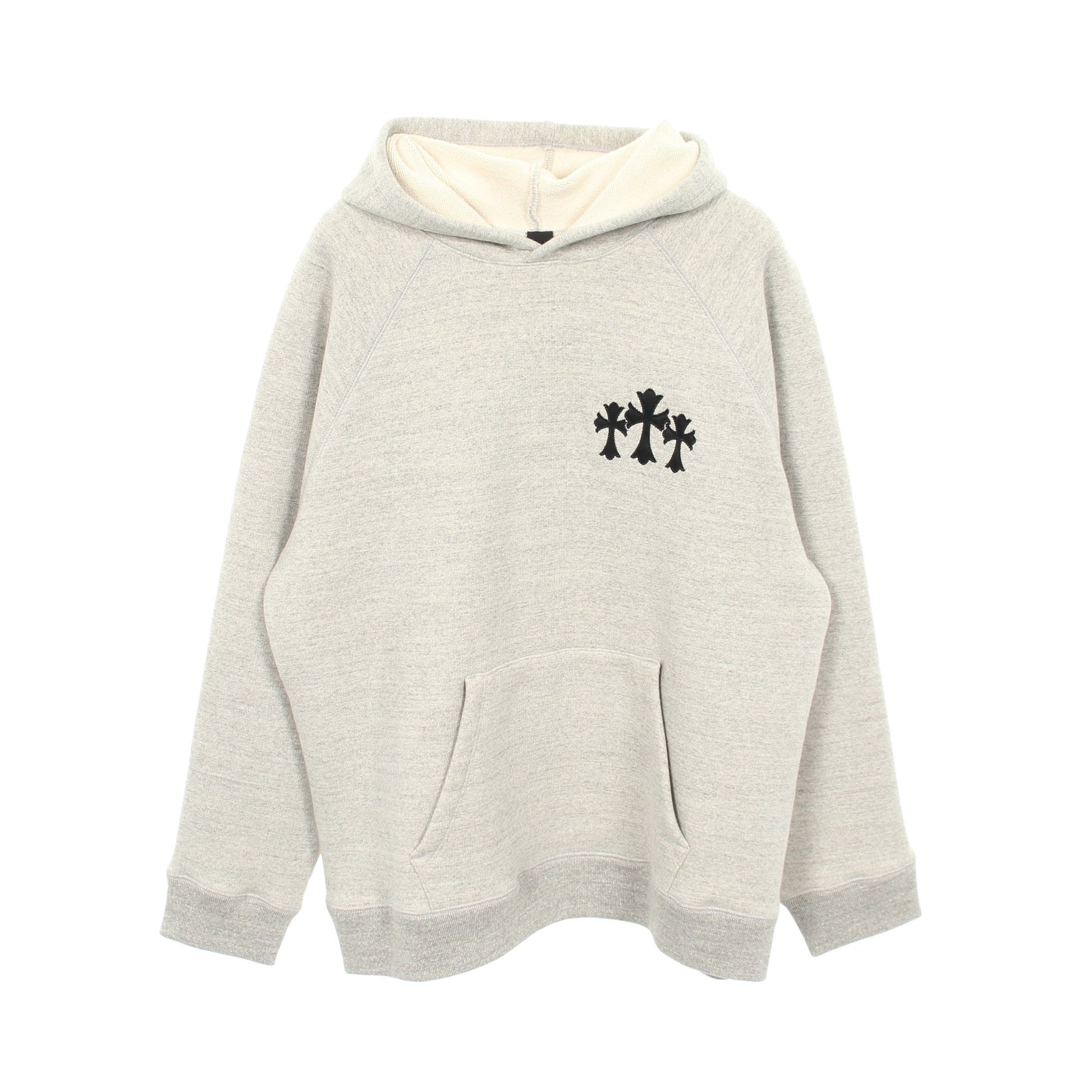 セメタリークロス バックロゴ プルオーバーパーカー コットン グレー クロムハーツ トップス Chrome Hearts