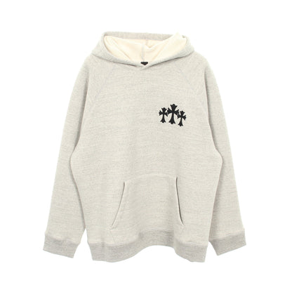 セメタリークロス バックロゴ プルオーバーパーカー コットン グレー クロムハーツ トップス Chrome Hearts