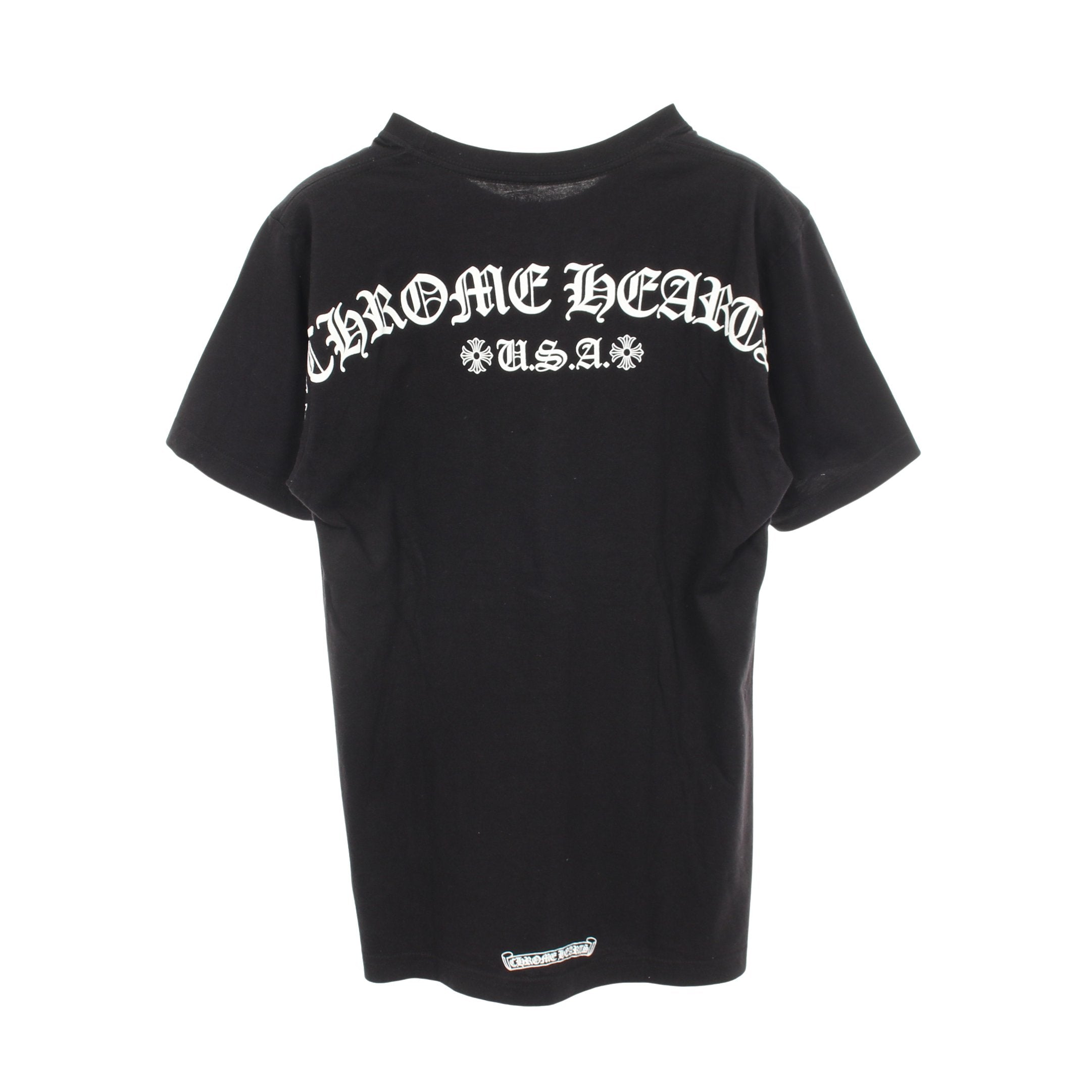 バックロゴ ポケット付き 半袖Tシャツ コットン ブラック クロムハーツ