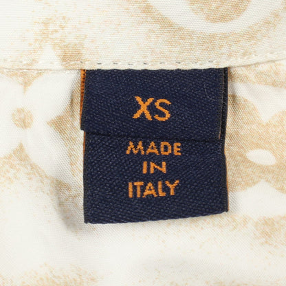 モノグラムサンド 長袖 シャツ コットン ホワイト ベージュ ルイヴィトン トップス LOUIS VUITTON