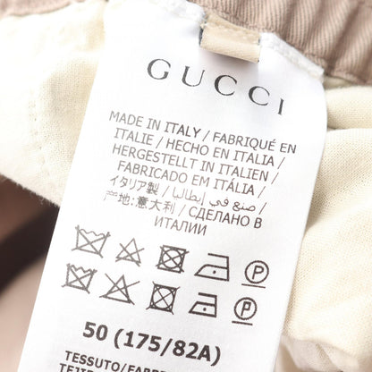 ロゴワッペン イージーパンツ コットン ピンクベージュ グッチ ボトムス GUCCI