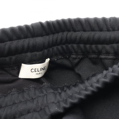 ダブルフェイスサイドラインパンツ スウェットパンツ ブラック オフホワイト セリーヌ ボトムス CELINE