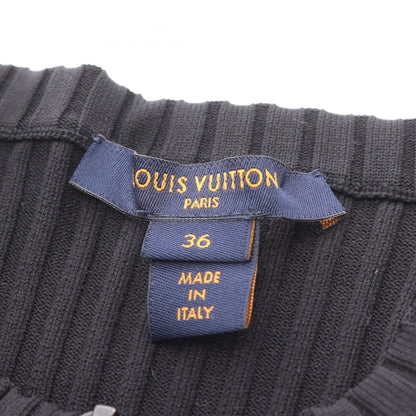 モノグラム ニット ツイード 切替 ワンピース ナイロン ウール ブラック グレー ルイヴィトン ワンピース LOUIS VUITTON