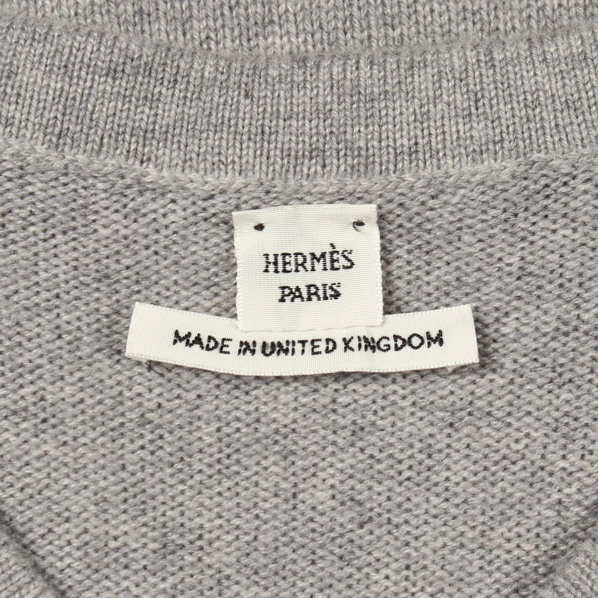 Vネック ニットワンピース カシミヤ グレー エルメス ワンピース HERMES