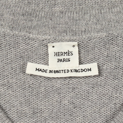 Vネック ニットワンピース カシミヤ グレー エルメス ワンピース HERMES