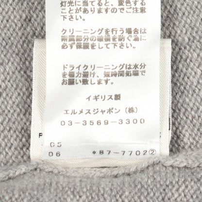 Vネック ニットワンピース カシミヤ グレー エルメス ワンピース HERMES