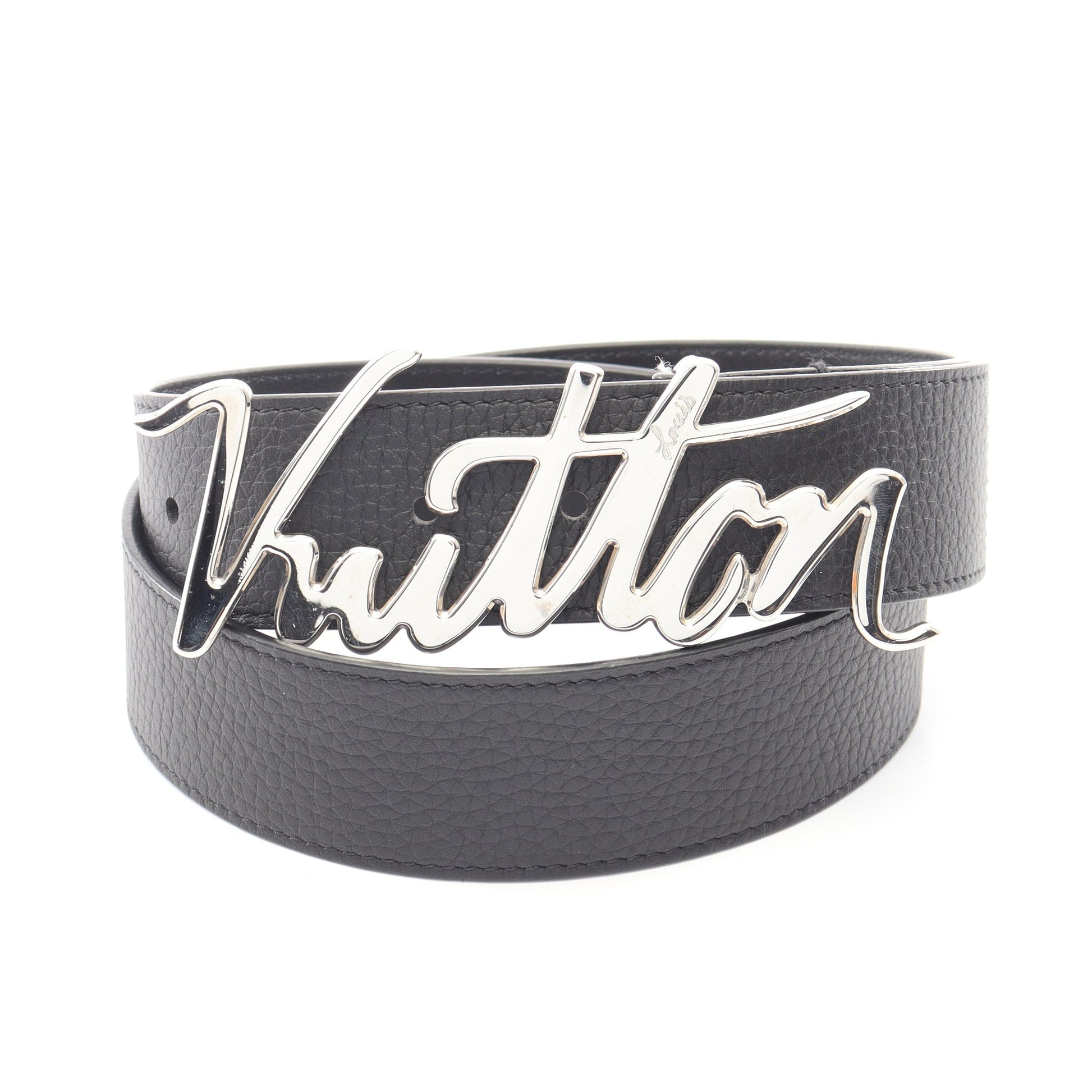 サンチュール LVオートグラフ 40MM ベルト レザー ブラック ルイヴィトン 財布・小物 LOUIS VUITTON