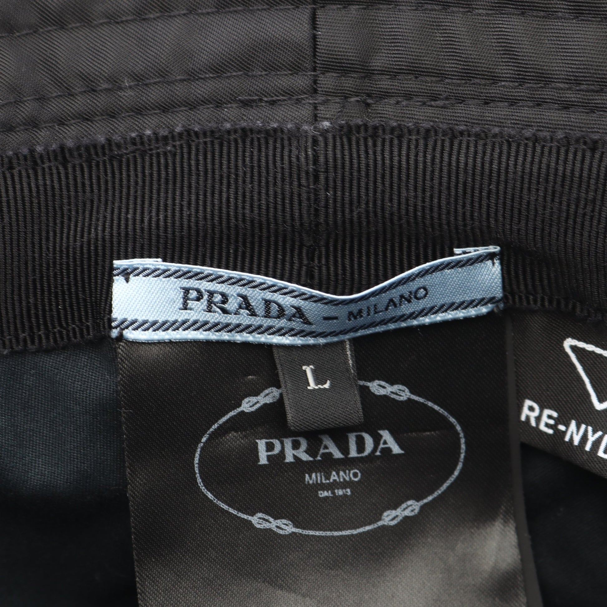 Re-Nylon トライアングルロゴ バケット バケット ハット ナイロン ブラック プラダ 財布・小物 PRADA
