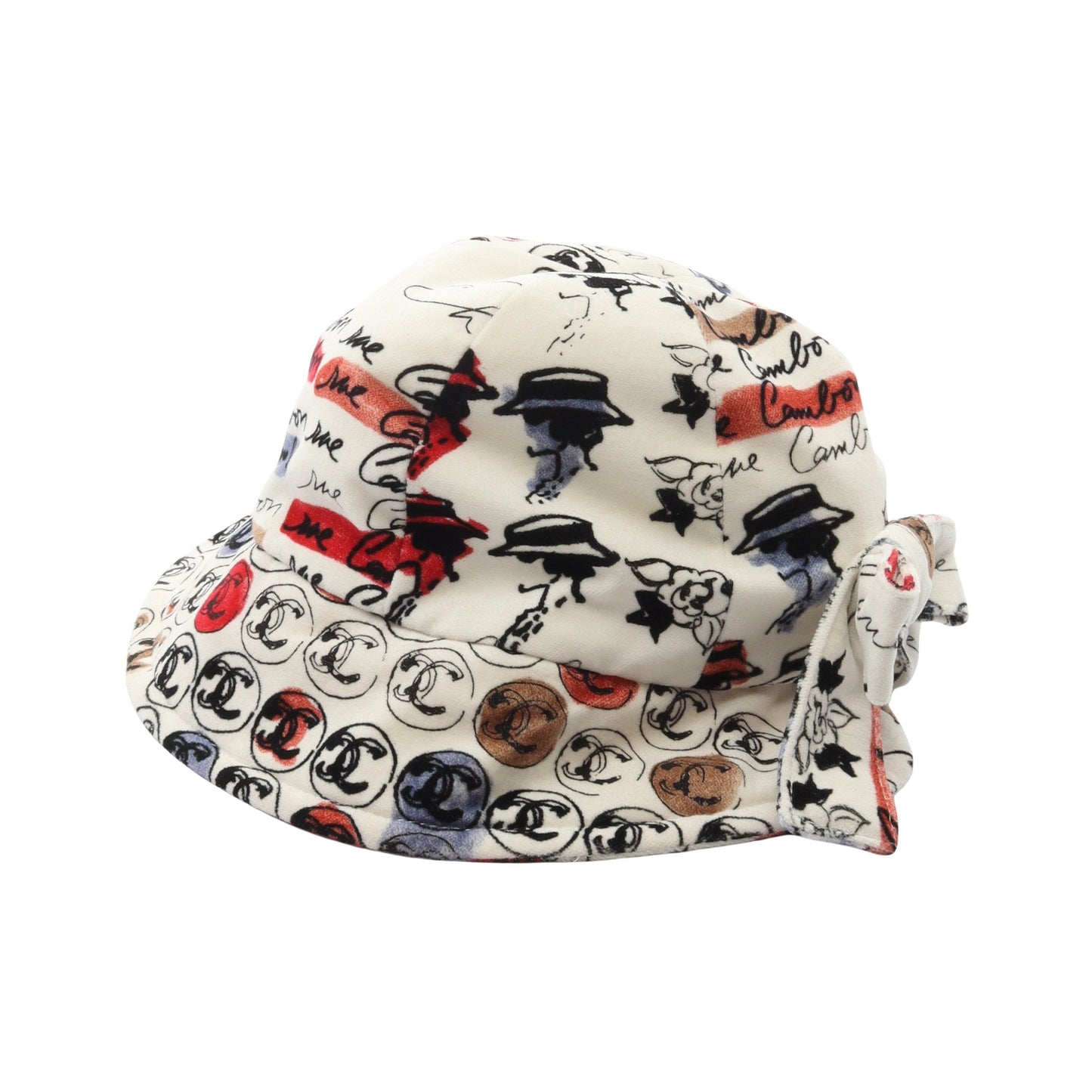 ココマーク 総柄 ハット コットン ホワイト マルチカラー シャネル 財布・小物 CHANEL