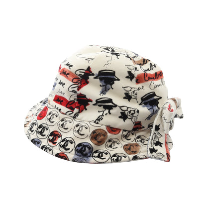 ココマーク 総柄 ハット コットン ホワイト マルチカラー シャネル 財布・小物 CHANEL