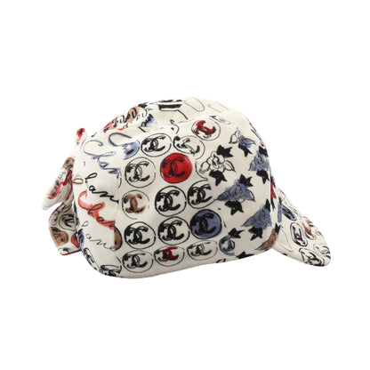 ココマーク 総柄 ハット コットン ホワイト マルチカラー シャネル 財布・小物 CHANEL