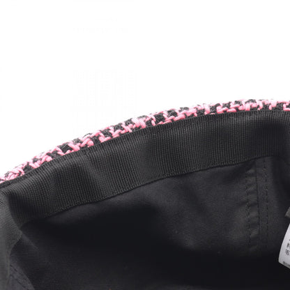 ココマーク ツイード コーデュロイ キャップ レーヨン コットン ブラック ピンク シャネル 財布・小物 CHANEL