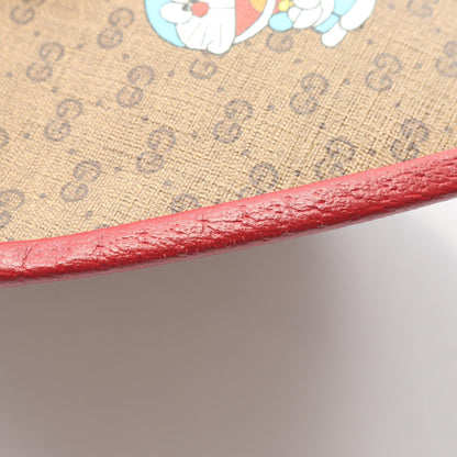 GUCCI × ドラえもん ハット PVC レザー ブラウン レッド マルチカラー グッチ 財布・小物 GUCCI