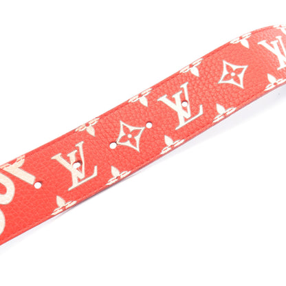 LOUIS VUITTON × Supreme モノグラムサンチュール LVイニシャル ベルト レザー レッド ホワイト ルイヴィトン 財布・小物 LOUIS VUITTON
