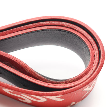 LOUIS VUITTON × Supreme モノグラムサンチュール LVイニシャル ベルト レザー レッド ホワイト ルイヴィトン 財布・小物 LOUIS VUITTON