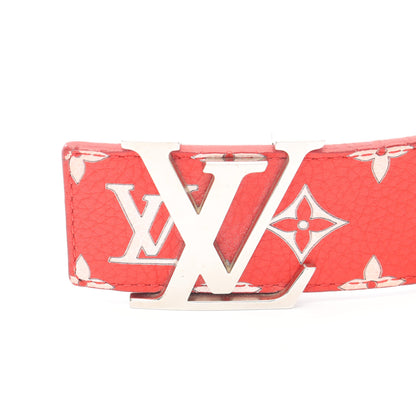 LOUIS VUITTON × Supreme モノグラムサンチュール LVイニシャル ベルト レザー レッド ホワイト ルイヴィトン 財布・小物 LOUIS VUITTON