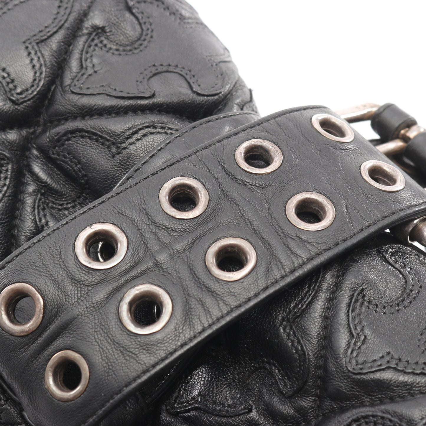 G BENDER セメタリーフレアキルティング ショルダーバッグ レザー ブラック クロムハーツ バッグ Chrome Hearts