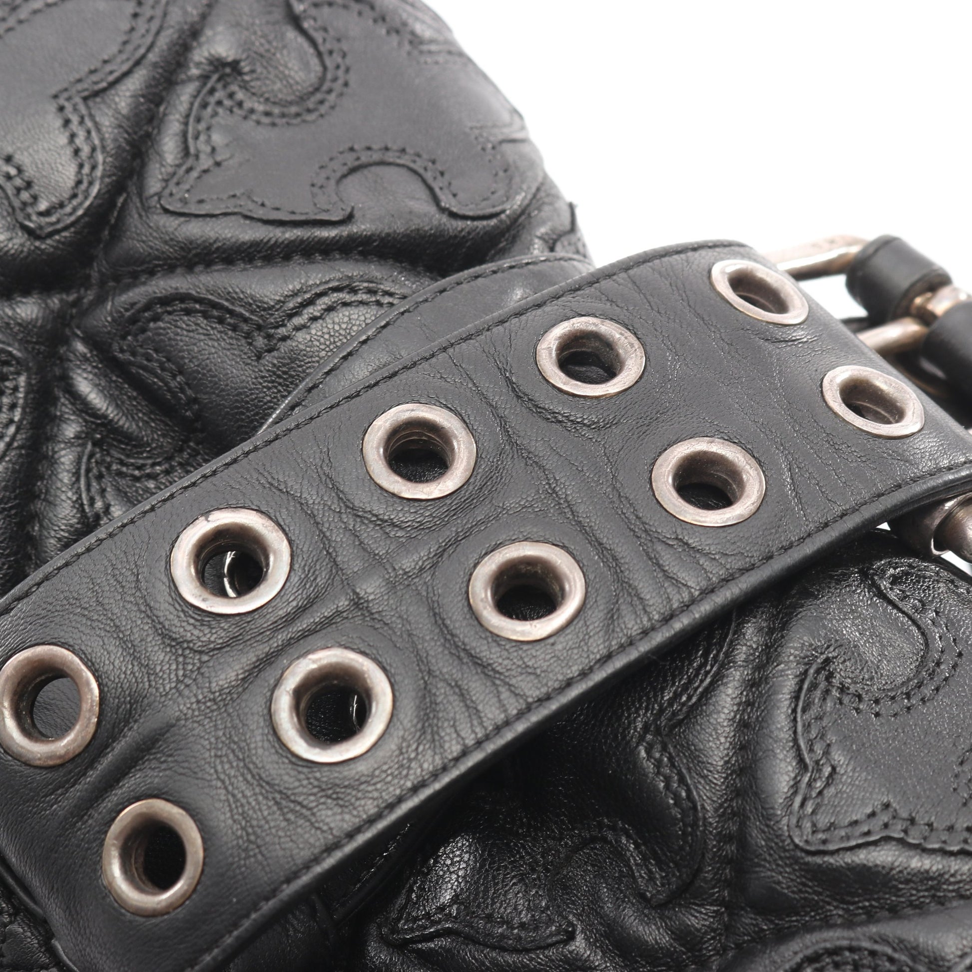G BENDER セメタリーフレアキルティング ショルダーバッグ レザー ブラック クロムハーツ バッグ Chrome Hearts