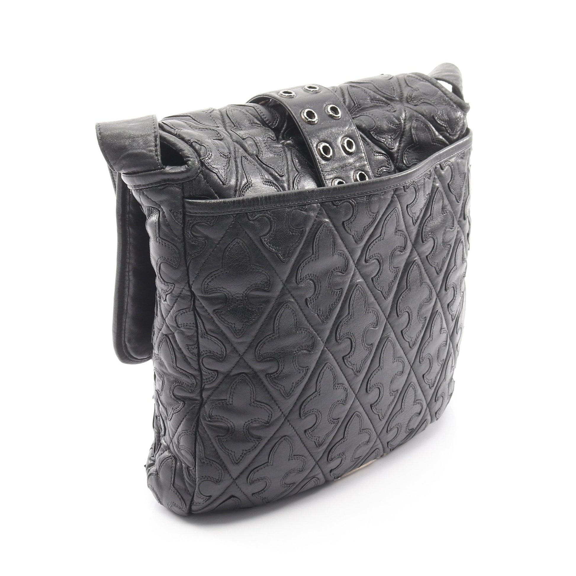 G BENDER セメタリーフレアキルティング ショルダーバッグ レザー ブラック クロムハーツ バッグ Chrome Hearts