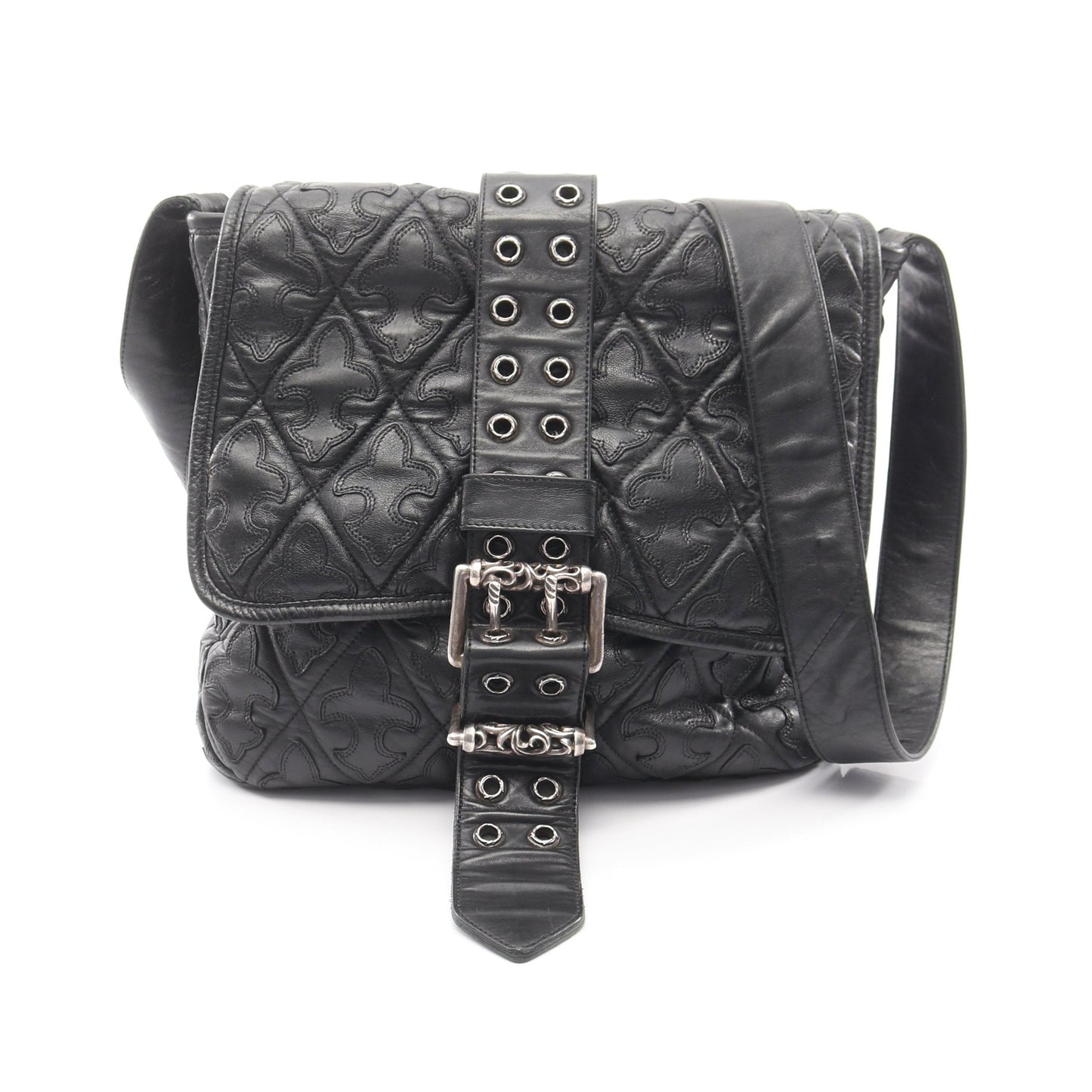 G BENDER セメタリーフレアキルティング ショルダーバッグ レザー ブラック クロムハーツ バッグ Chrome Hearts