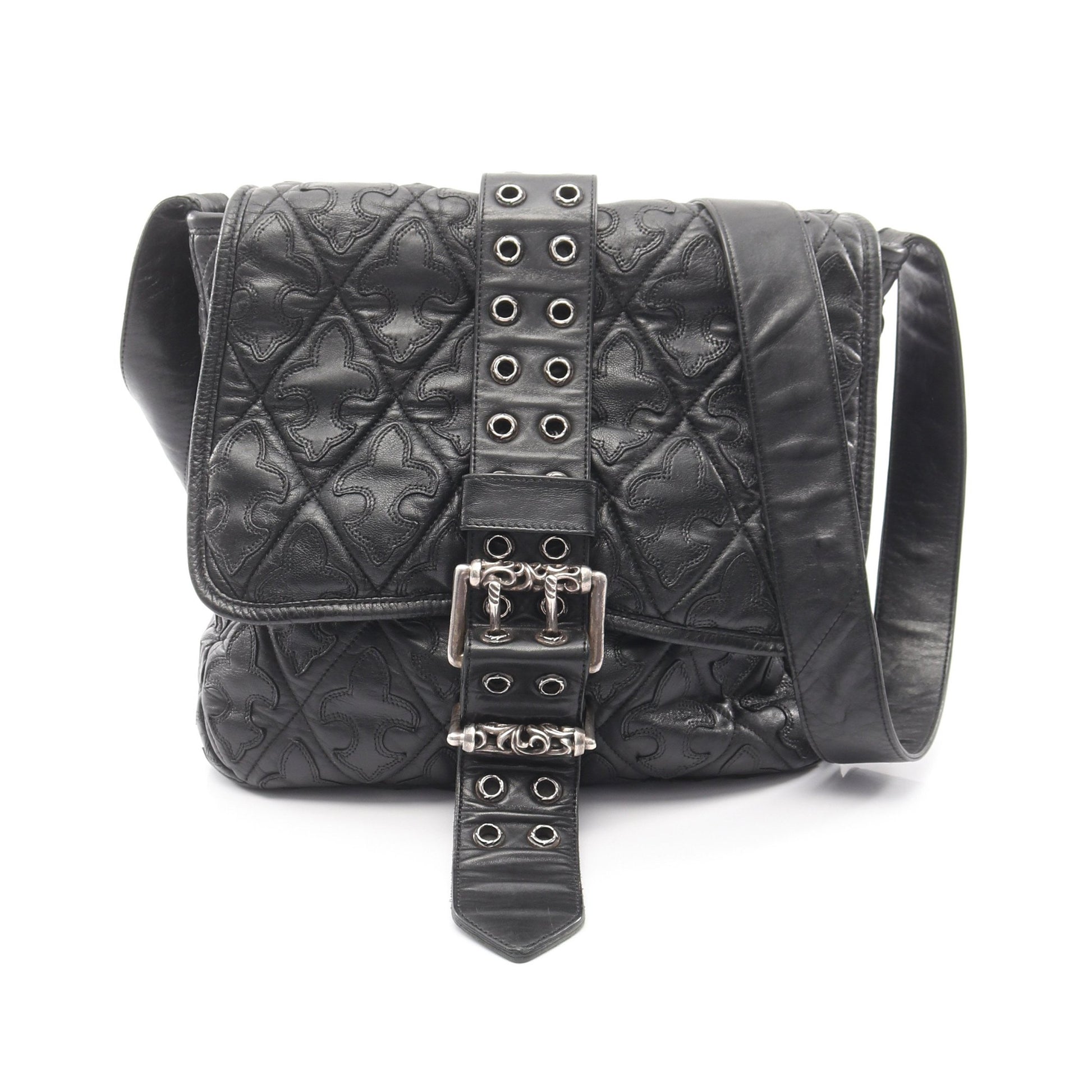 G BENDER セメタリーフレアキルティング ショルダーバッグ レザー ブラック クロムハーツ バッグ Chrome Hearts