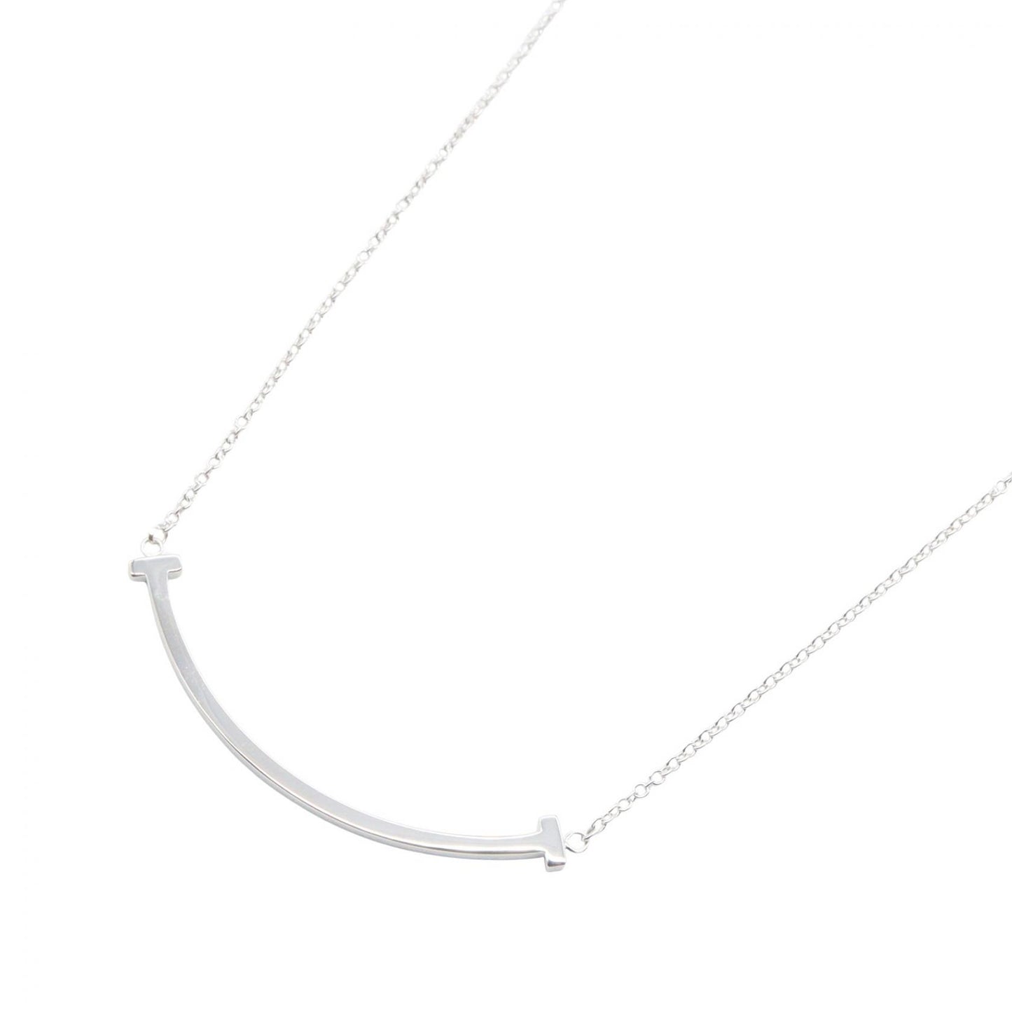 Tスマイル スモール ネックレス ネックレス K18WG ホワイトゴールド ティファニー アクセサリー TIFFANY & Co.