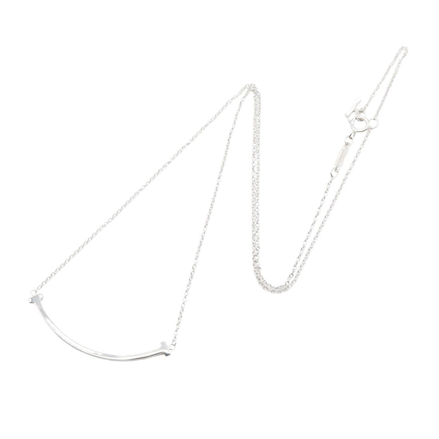 Tスマイル スモール ネックレス ネックレス K18WG ホワイトゴールド ティファニー アクセサリー TIFFANY & Co.