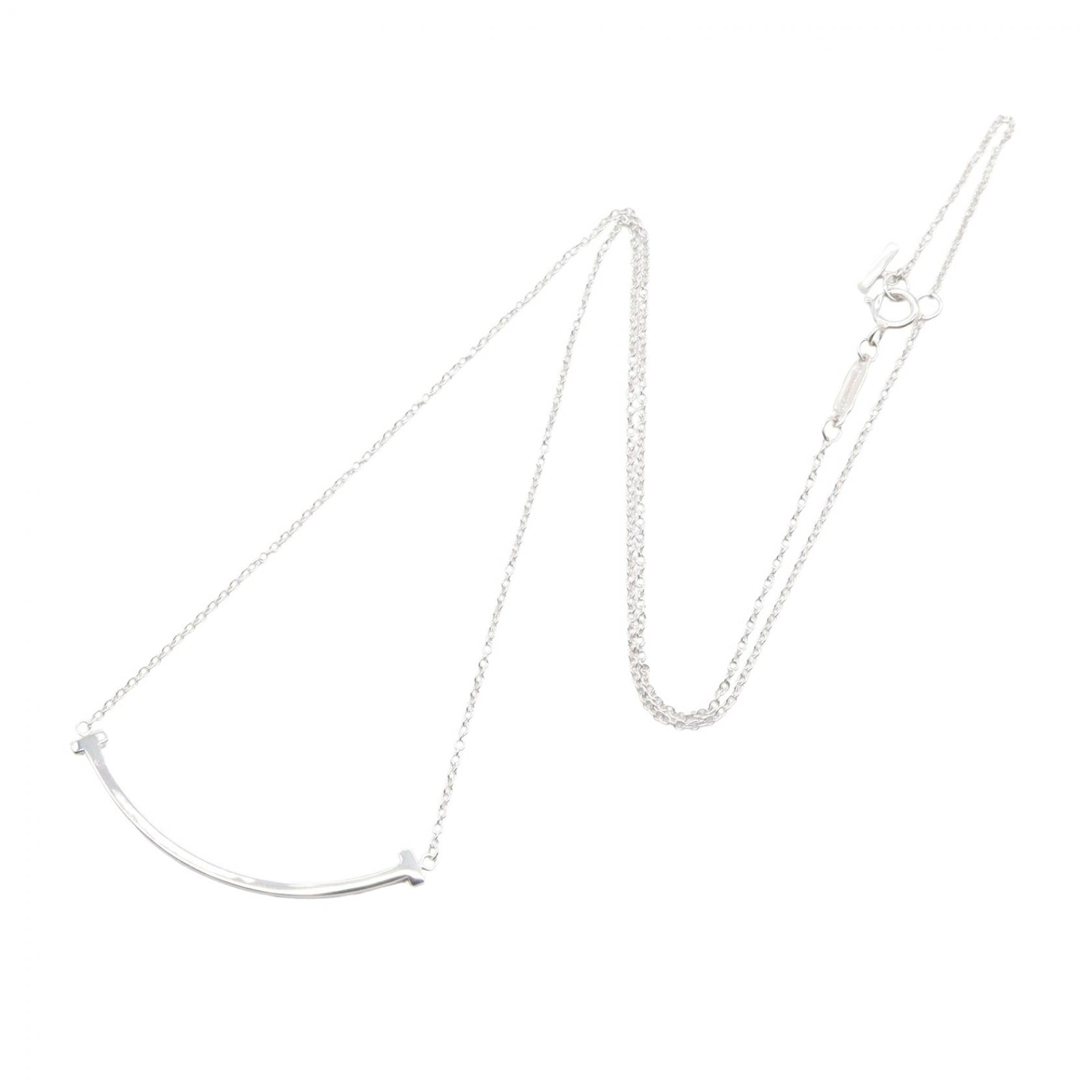 Tスマイル スモール ネックレス ネックレス K18WG ホワイトゴールド ティファニー アクセサリー TIFFANY & Co.