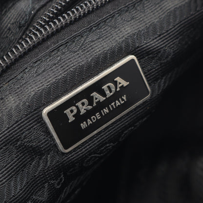 VIAGGIO ショルダーバッグ ナイロン サフィアーノレザー ブラック プラダ バッグ PRADA