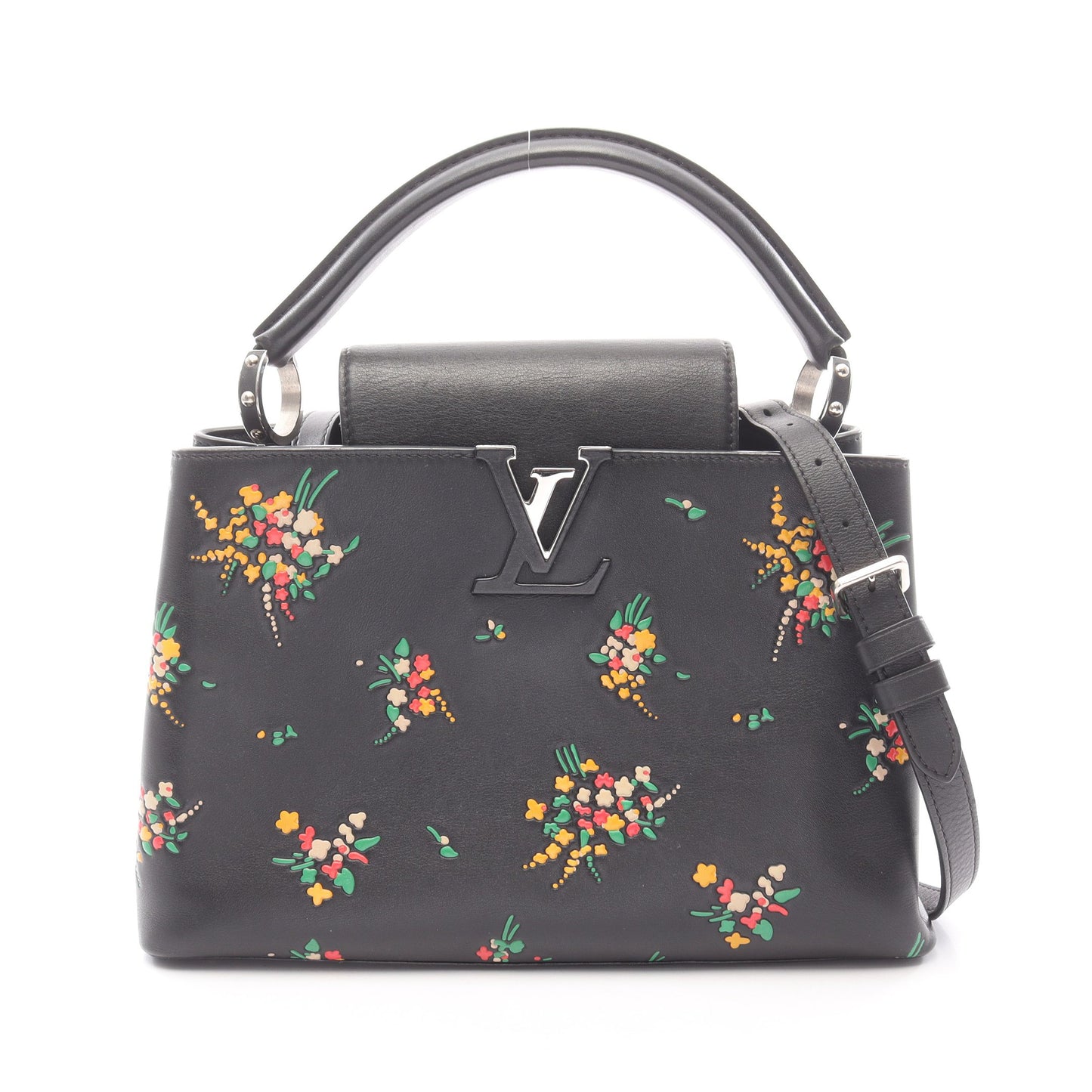 カプシーヌPM Blossom 2WAY ハンドバッグ レザー ブラック マルチカラー ルイヴィトン バッグ LOUIS VUITTON
