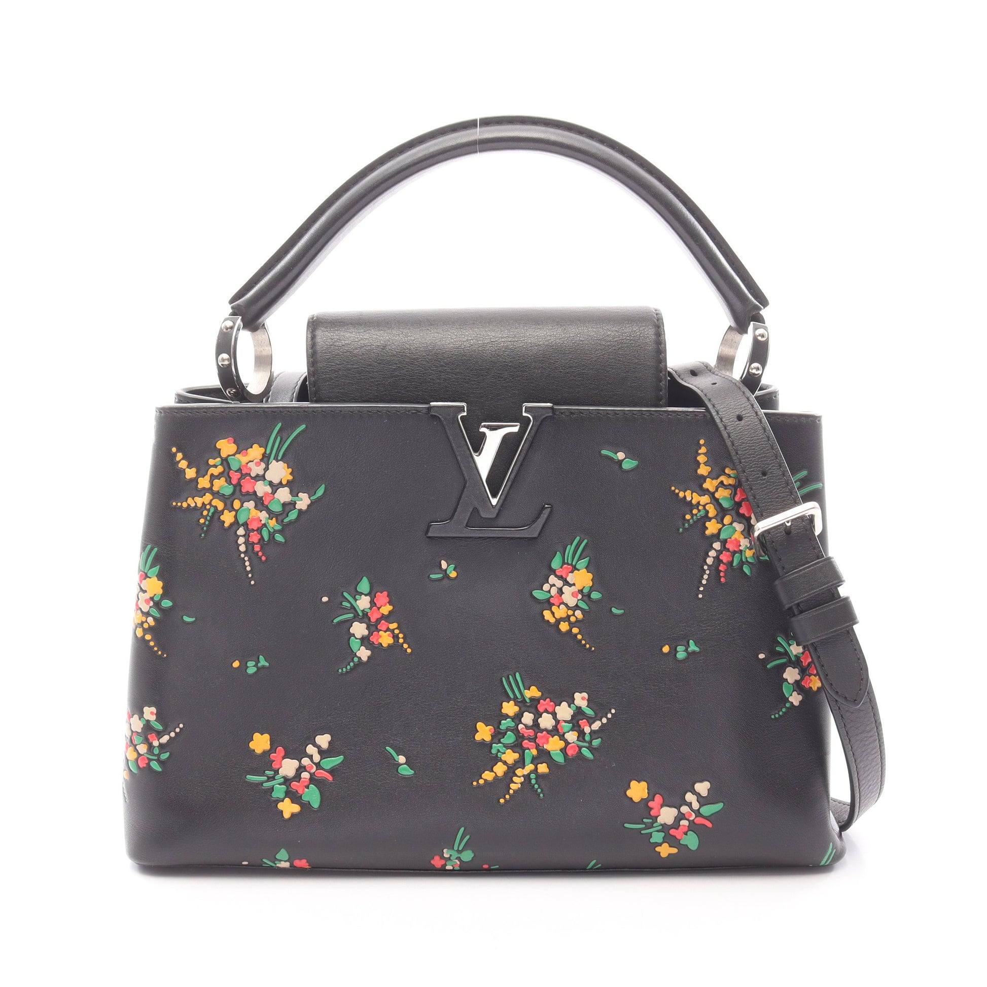 カプシーヌPM Blossom 2WAY ハンドバッグ レザー ブラック マルチカラー ルイヴィトン バッグ LOUIS VUITTON
