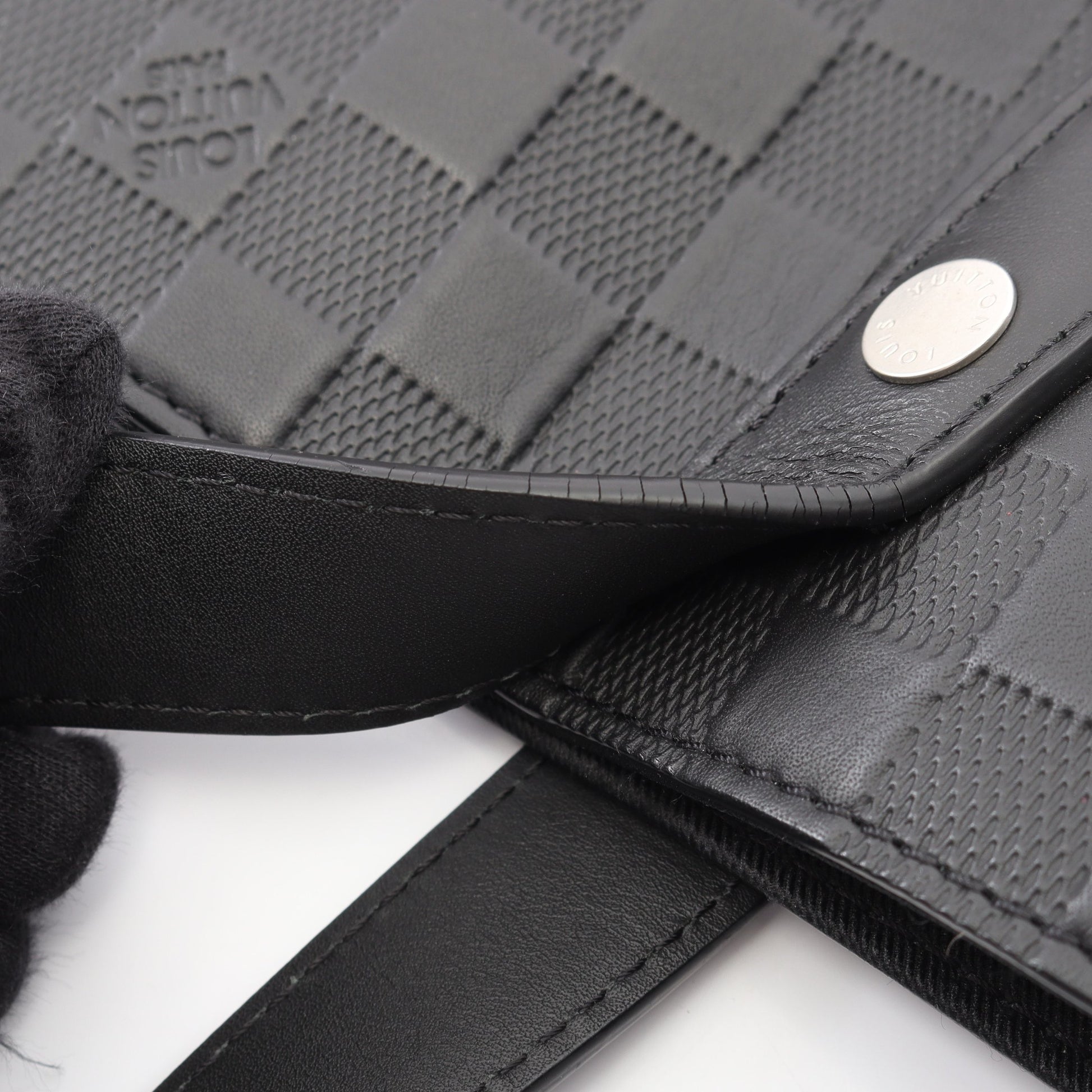 アポロ トート ダミエアンフィニ オニキス 2WAY ハンドバッグ トートバッグ レザー ブラック ルイヴィトン バッグ LOUIS VUITTON