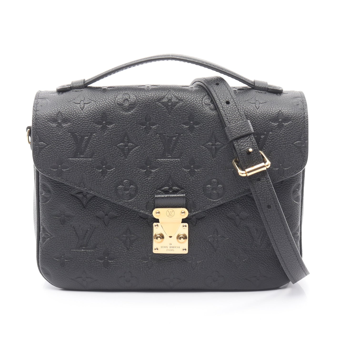 ポシェット メティスMM モノグラムアンプラント ノワール ハンドバッグ レザー ブラック ルイヴィトン バッグ LOUIS VUITTON