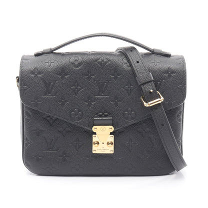 ポシェット メティスMM モノグラムアンプラント ノワール ハンドバッグ レザー ブラック ルイヴィトン バッグ LOUIS VUITTON
