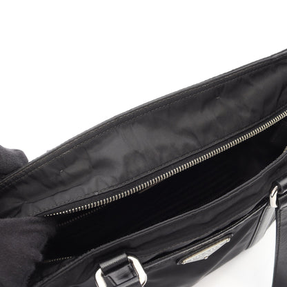 ハンドバッグ トートバッグ ナイロン サフィアーノレザー ブラック プラダ バッグ PRADA