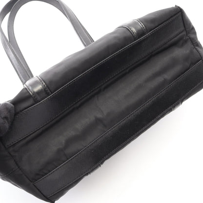 ハンドバッグ トートバッグ ナイロン サフィアーノレザー ブラック プラダ バッグ PRADA