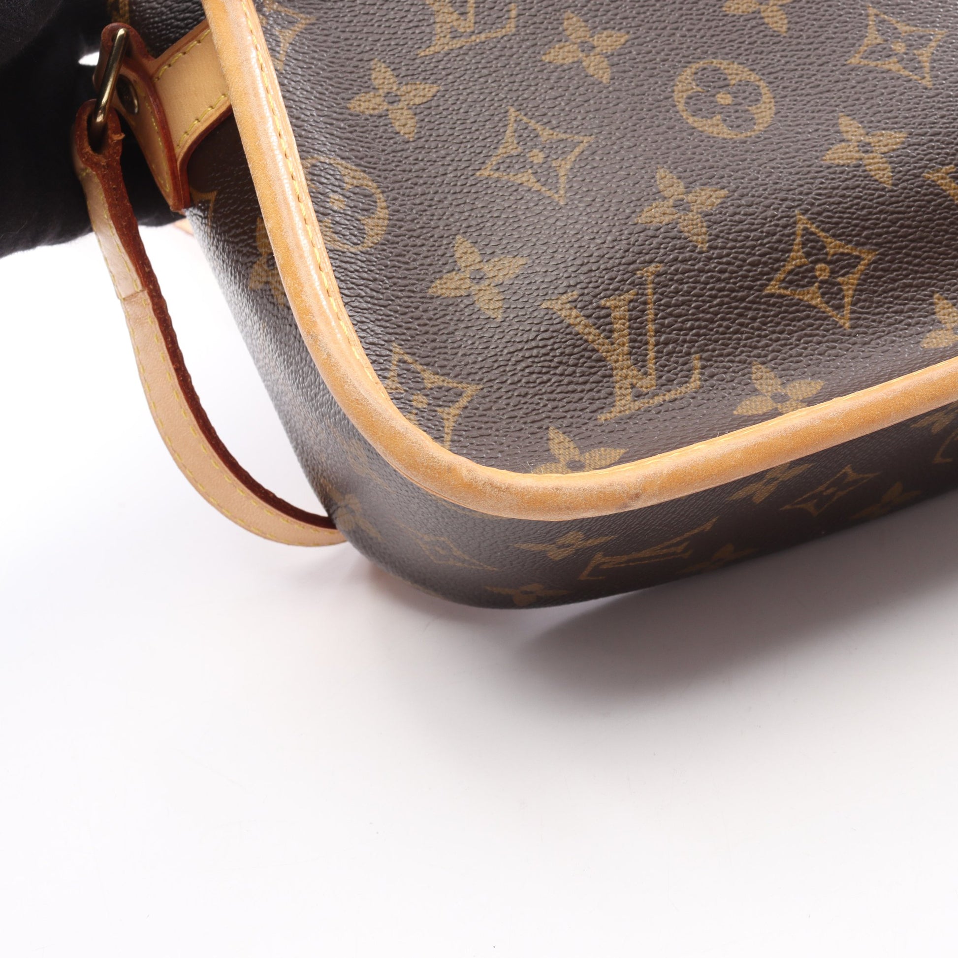 ソローニュ モノグラム ショルダーバッグ PVC レザー ブラウン ルイヴィトン バッグ LOUIS VUITTON