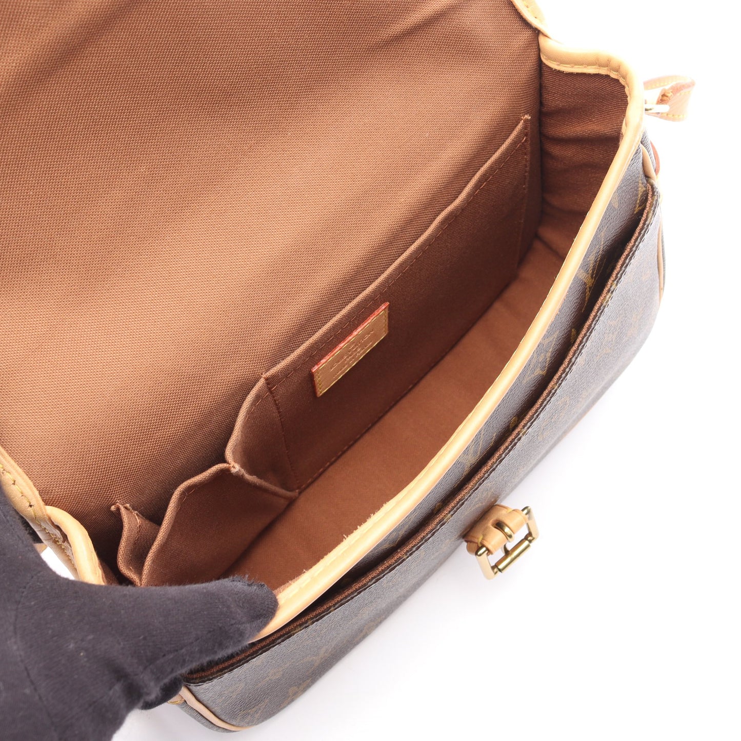 ソローニュ モノグラム ショルダーバッグ PVC レザー ブラウン ルイヴィトン バッグ LOUIS VUITTON