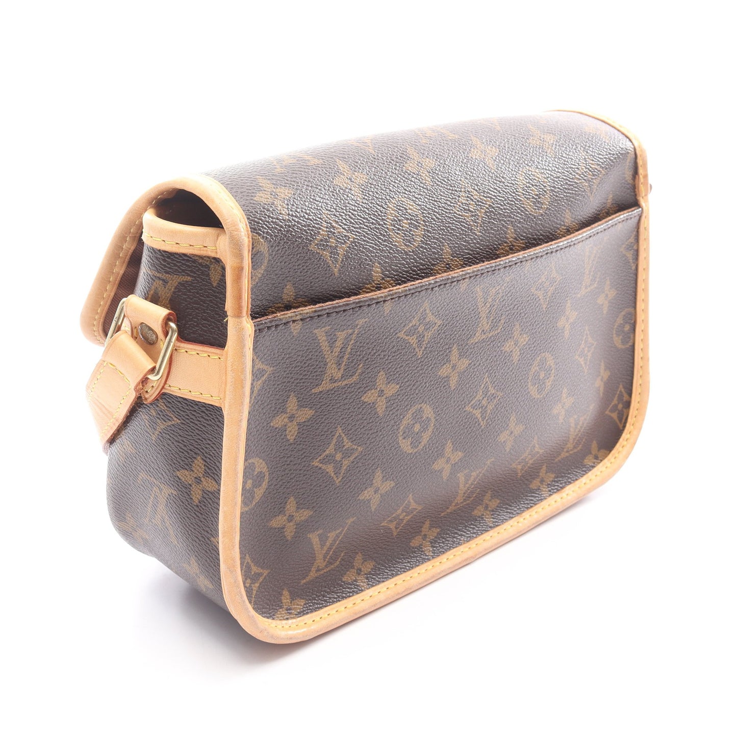 ソローニュ モノグラム ショルダーバッグ PVC レザー ブラウン ルイヴィトン バッグ LOUIS VUITTON
