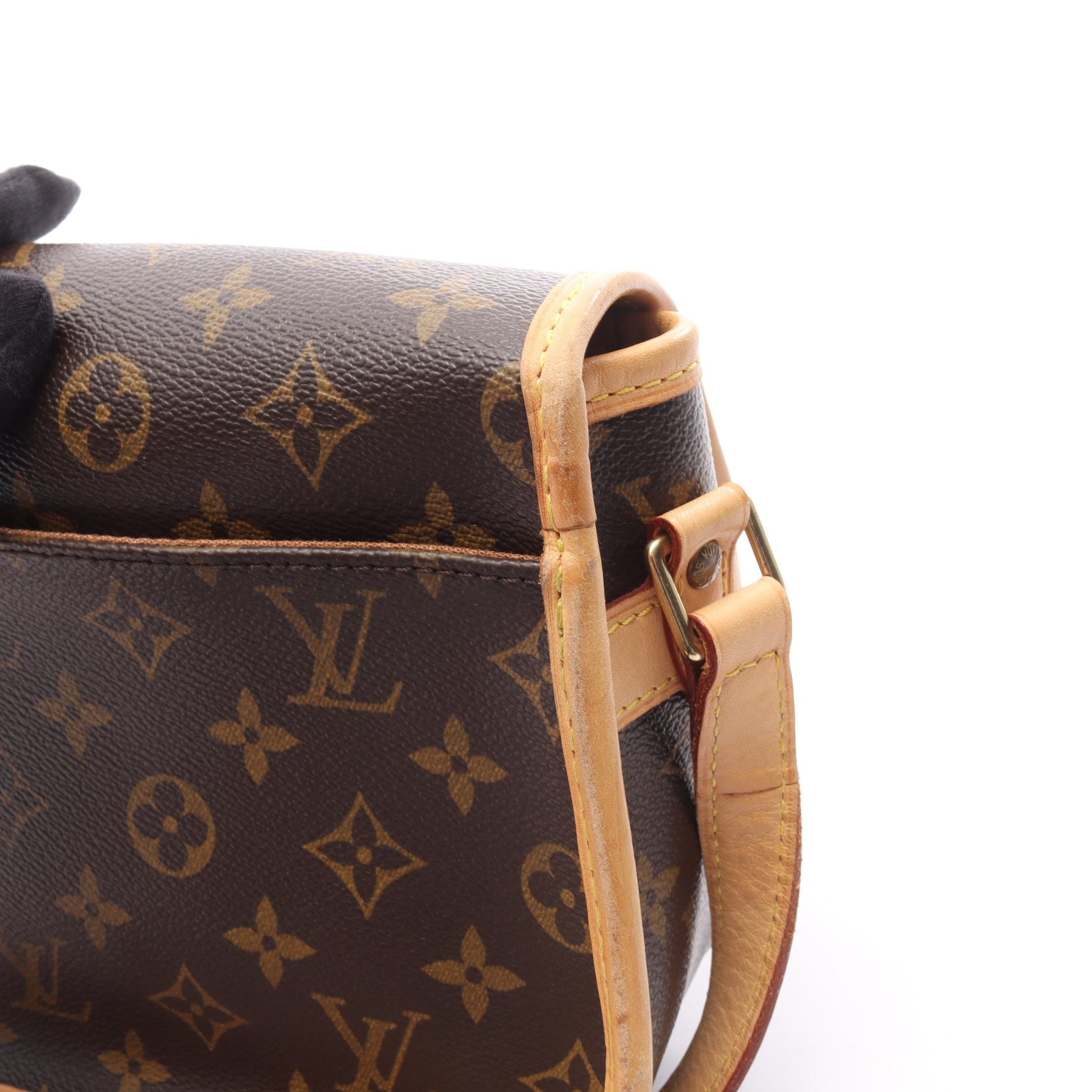 ソローニュ モノグラム ショルダーバッグ PVC レザー ブラウン ルイヴィトン バッグ LOUIS VUITTON