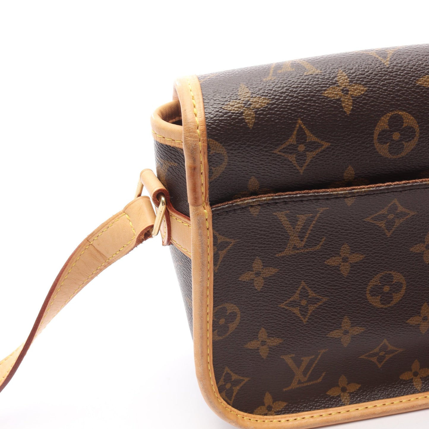 ソローニュ モノグラム ショルダーバッグ PVC レザー ブラウン ルイヴィトン バッグ LOUIS VUITTON