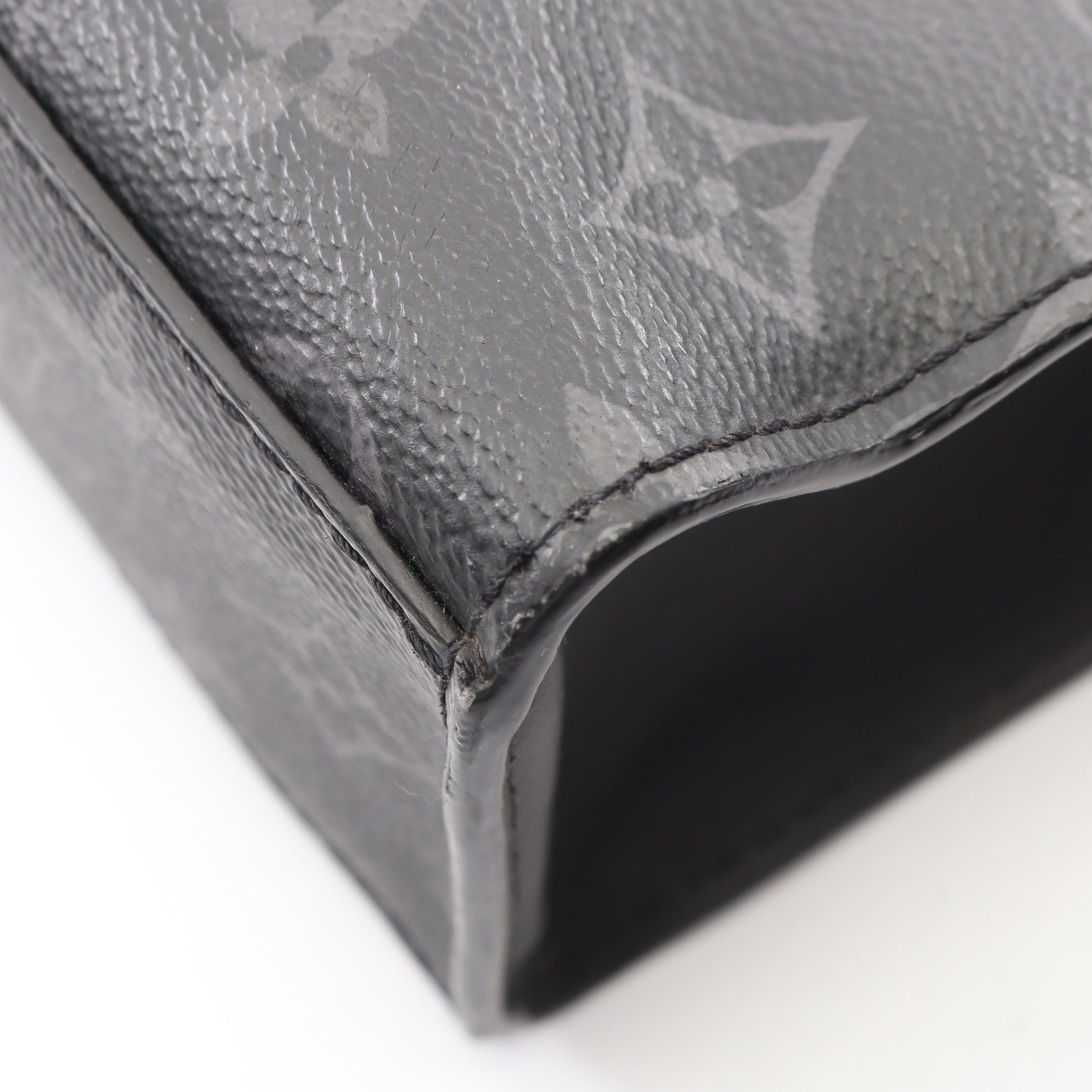 サックプラ モノグラムエクリプス 2WAY ハンドバッグ トートバッグ PVC レザー ブラック ルイヴィトン バッグ LOUIS VUITTON