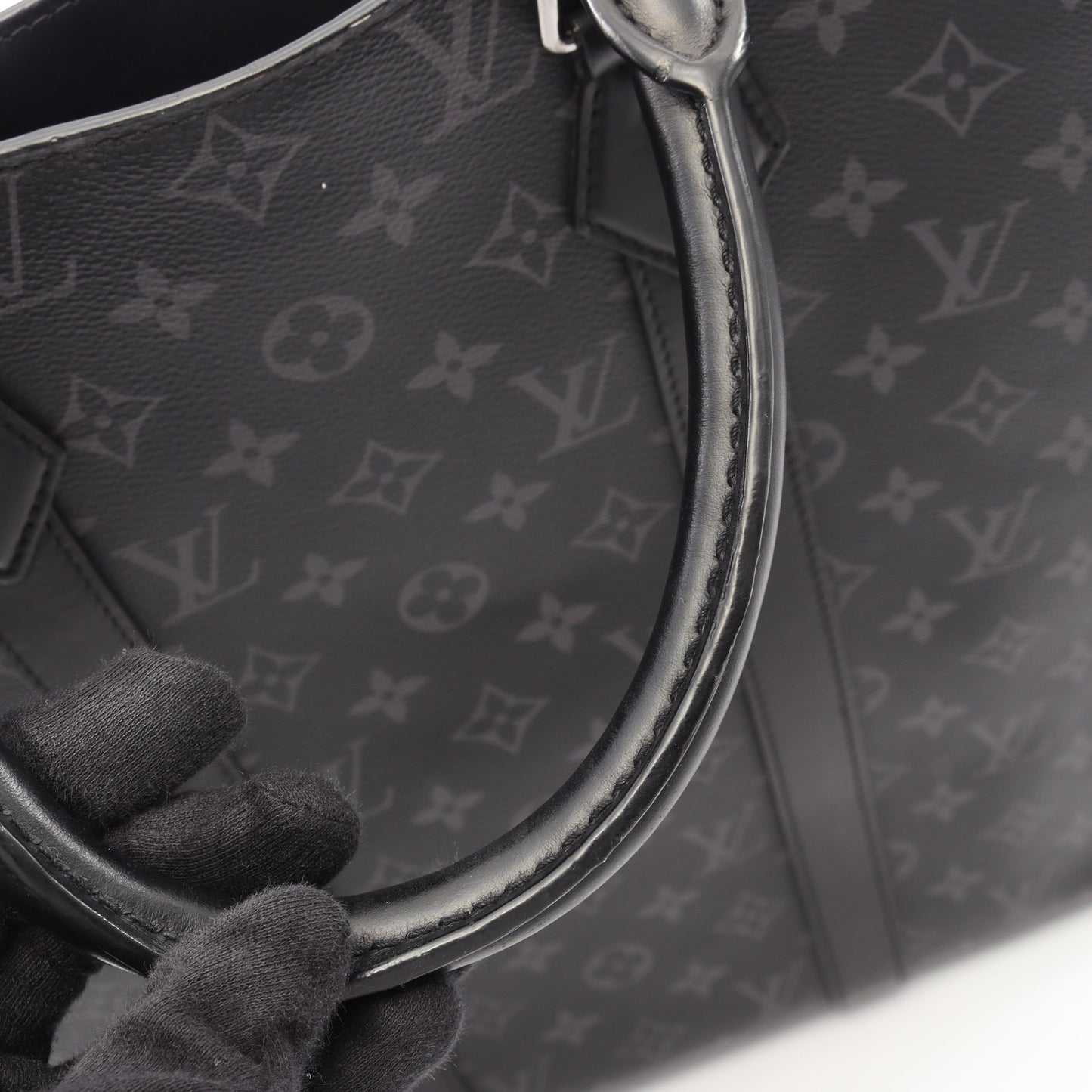 サックプラ モノグラムエクリプス 2WAY ハンドバッグ トートバッグ PVC レザー ブラック ルイヴィトン バッグ LOUIS VUITTON