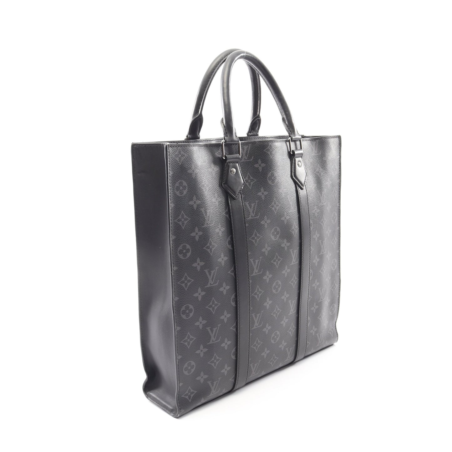 サックプラ モノグラムエクリプス 2WAY ハンドバッグ トートバッグ PVC レザー ブラック ルイヴィトン バッグ LOUIS VUITTON