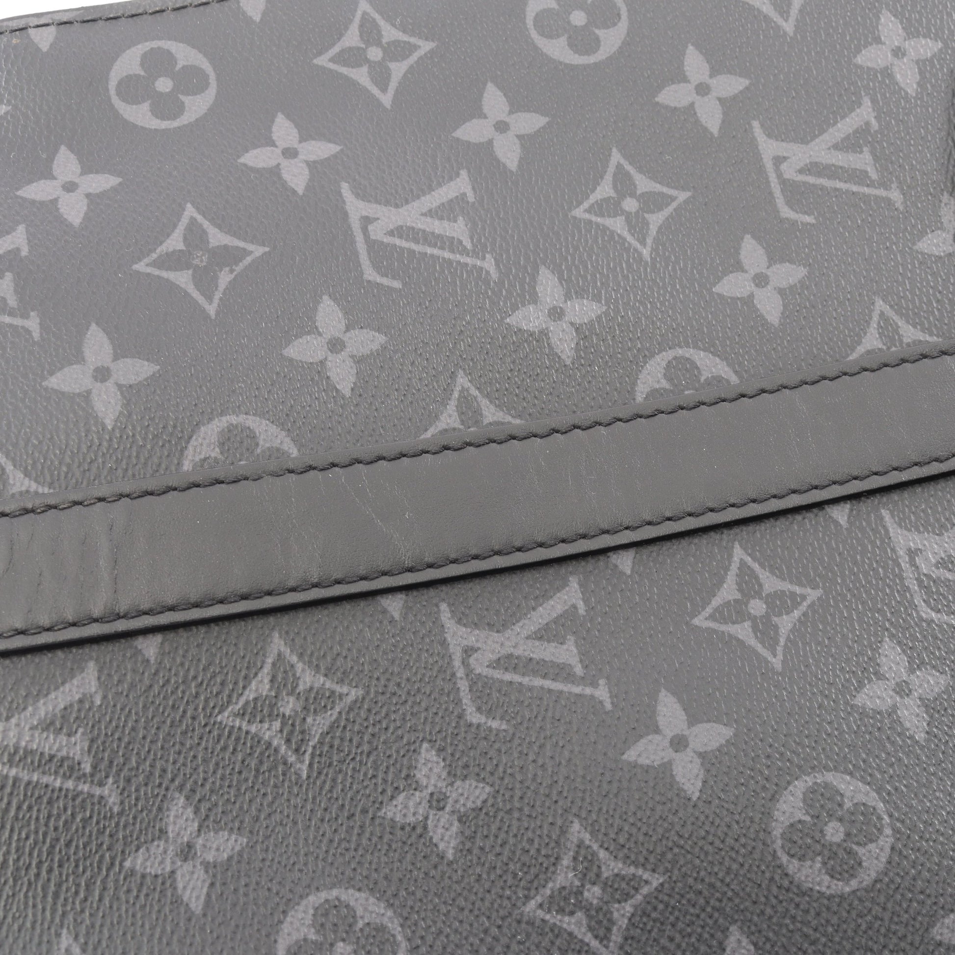 サックプラ モノグラムエクリプス 2WAY ハンドバッグ トートバッグ PVC レザー ブラック ルイヴィトン バッグ LOUIS VUITTON