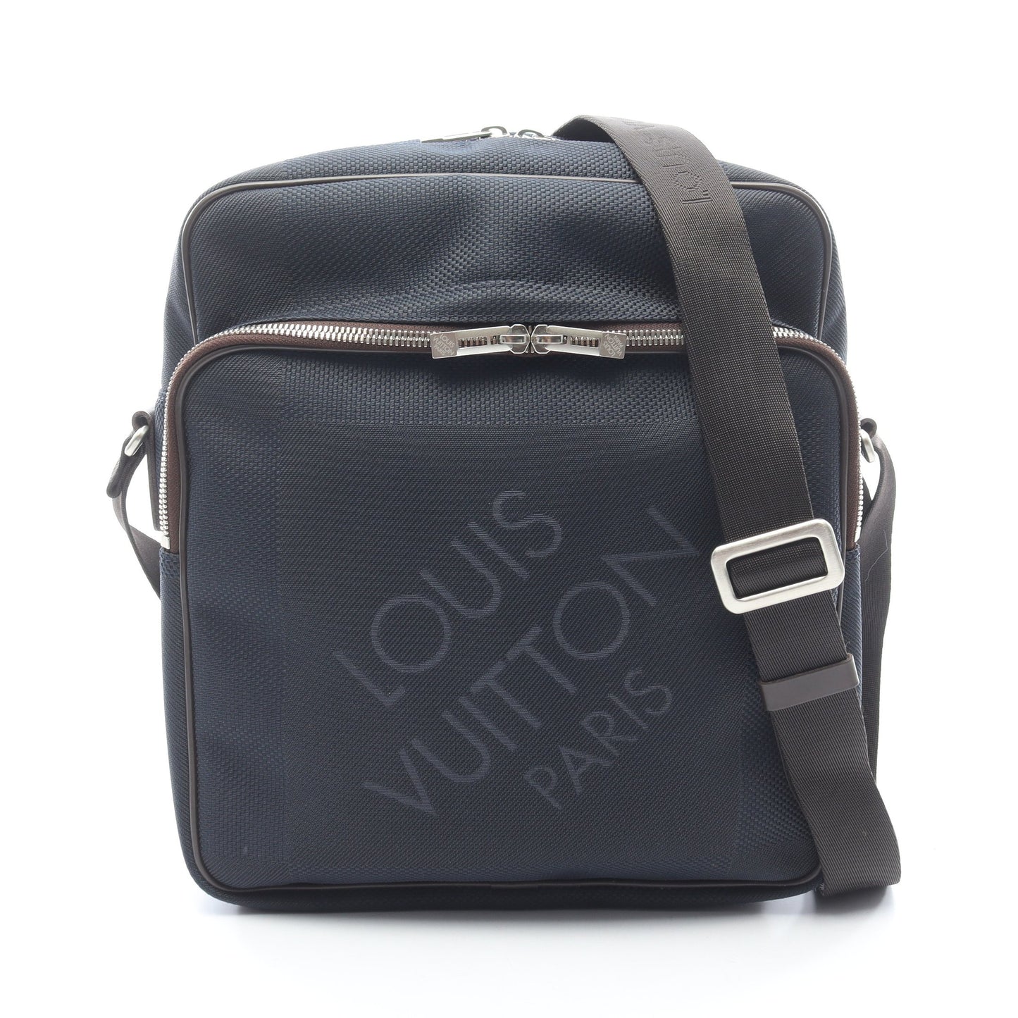 ピロット ダミエジェアン ブルーオセアン ショルダーバッグ キャンバス レザー ネイビー ルイヴィトン バッグ LOUIS VUITTON