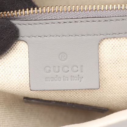 GGリボン ハンドバッグ トートバッグ レザー グレー グッチ バッグ GUCCI