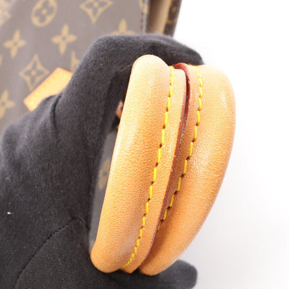 サックプラ モノグラム ハンドバッグ トートバッグ PVC レザー ブラウン ルイヴィトン バッグ LOUIS VUITTON