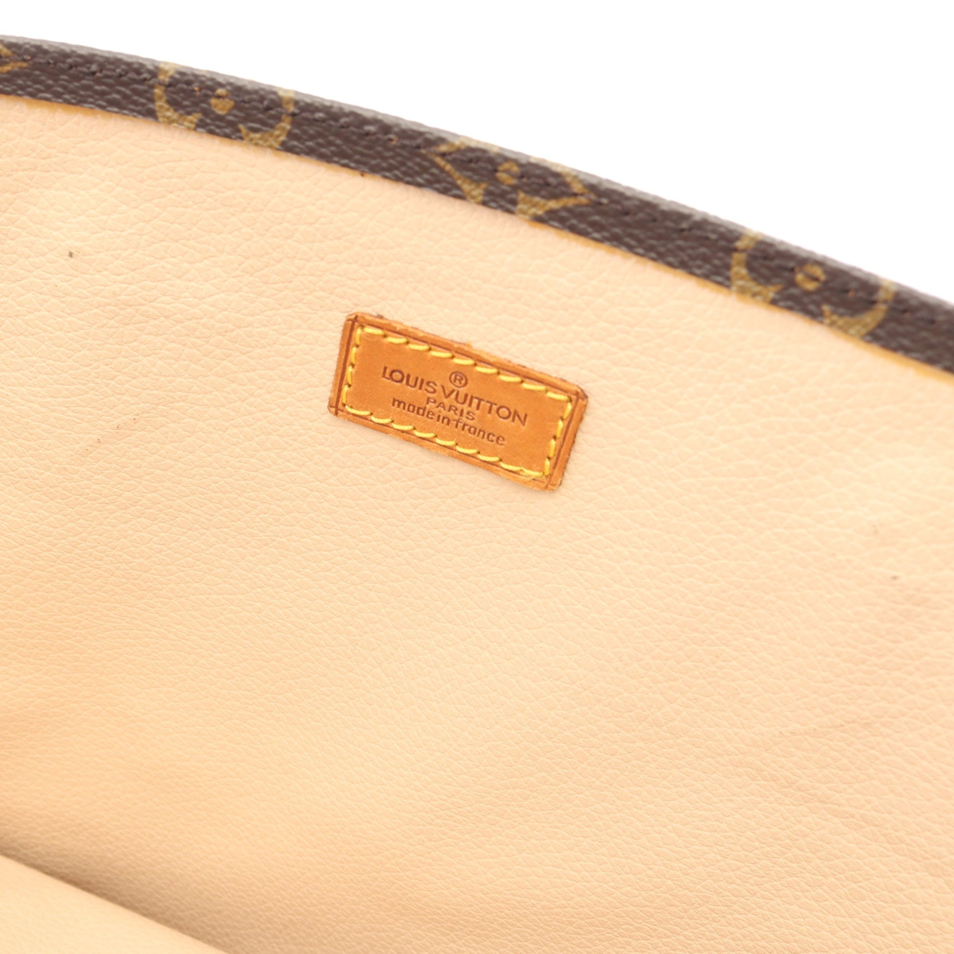 サックプラ モノグラム ハンドバッグ トートバッグ PVC レザー ブラウン ルイヴィトン バッグ LOUIS VUITTON